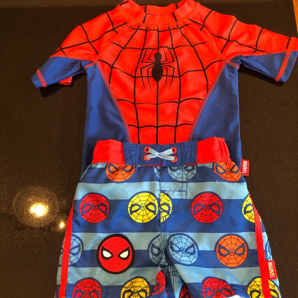 Spider man boys swim suit